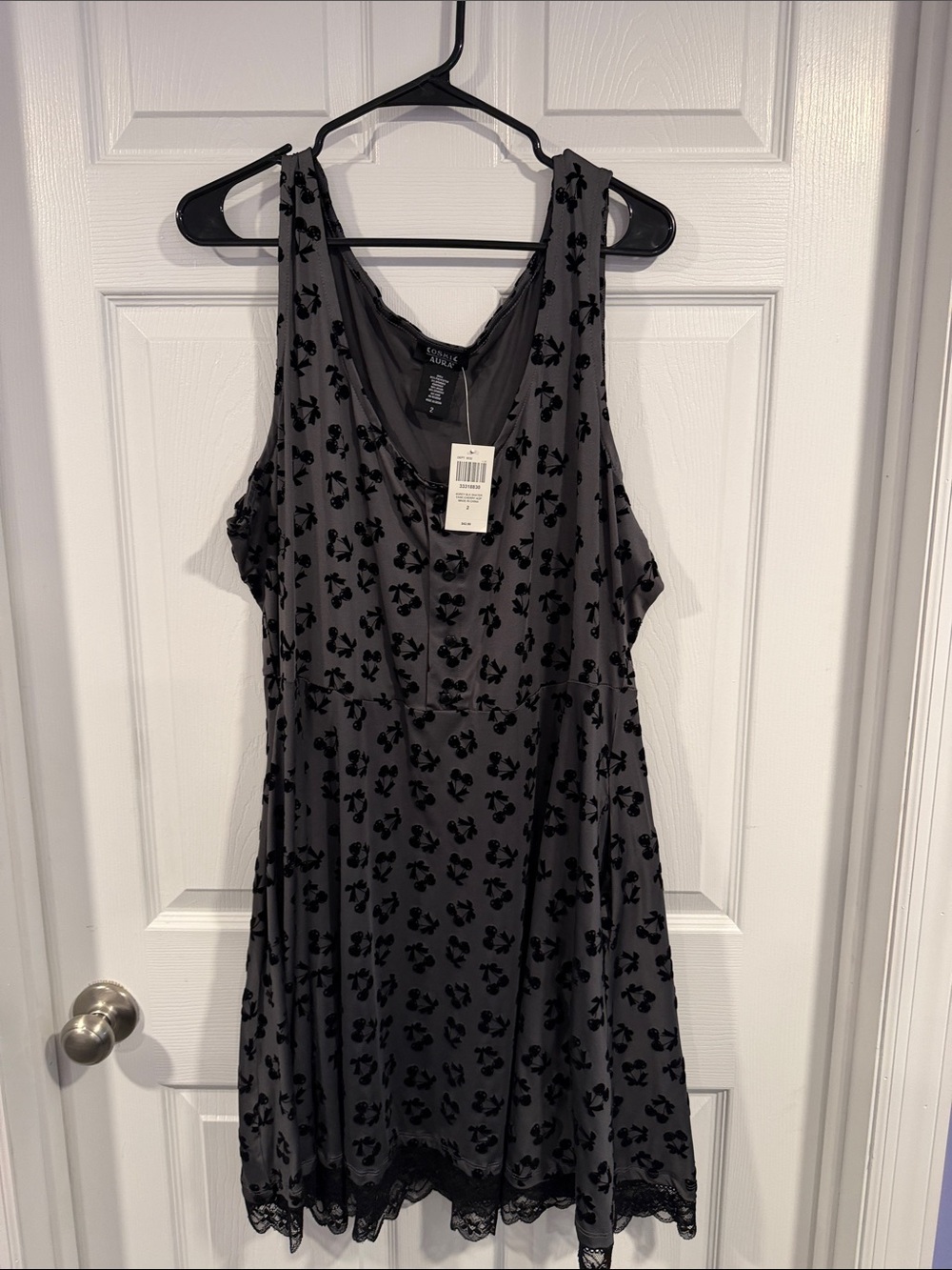 Flocked Cherry Lace Dress: Hot Topic